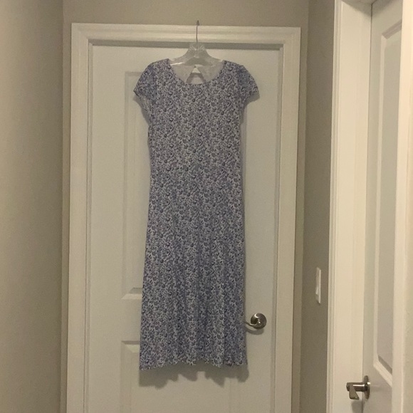Banana Republic ECOVERO Blue Floral Midi Dress - Picture 2 of 9